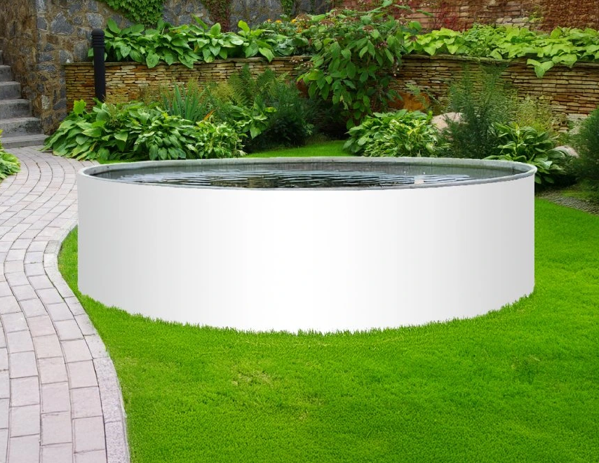Piscine Hors Sol Azuro 355 x 90 cm Blanche avec Échelle et Skimmer