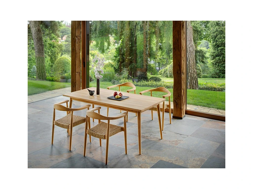 Lot de 2 Chaises MARON en Teck Chaise Salle à Manger avec Accoudoirs