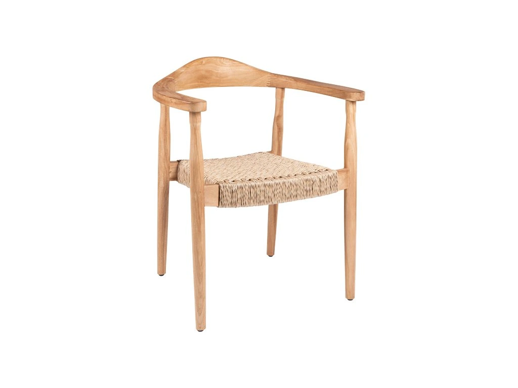 Lot de 2 Chaises MARON en Teck Chaise Salle à Manger avec Accoudoirs
