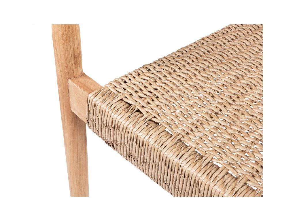 Lot de 2 Chaises MARON en Teck Chaise Salle à Manger avec Accoudoirs