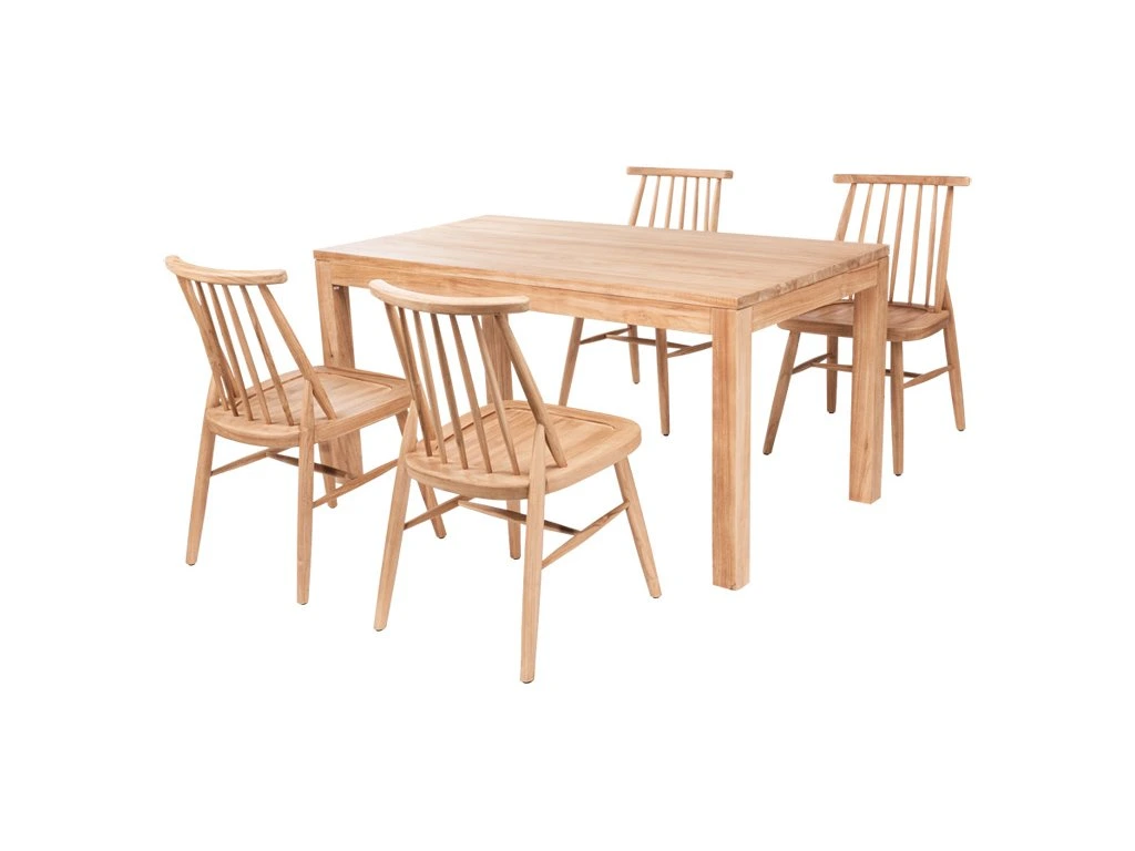 Lot de 2 chaises MUNA en teck naturel style moderne