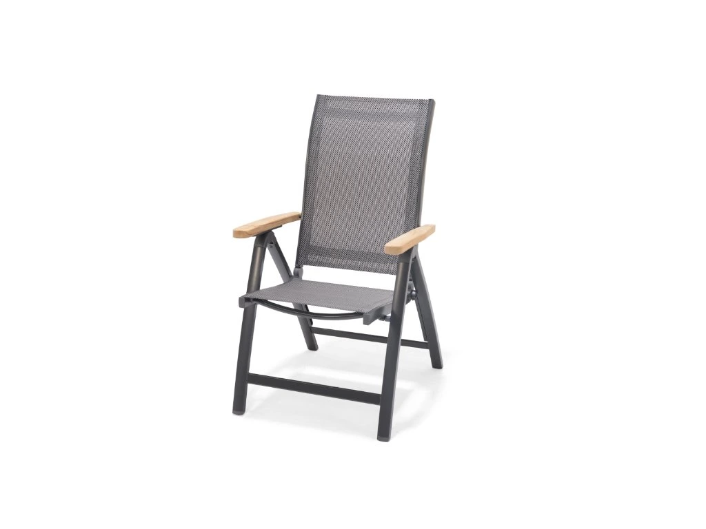 Chaises de jardin pliantes aluminium lot de 2 inclinables ESSENCE