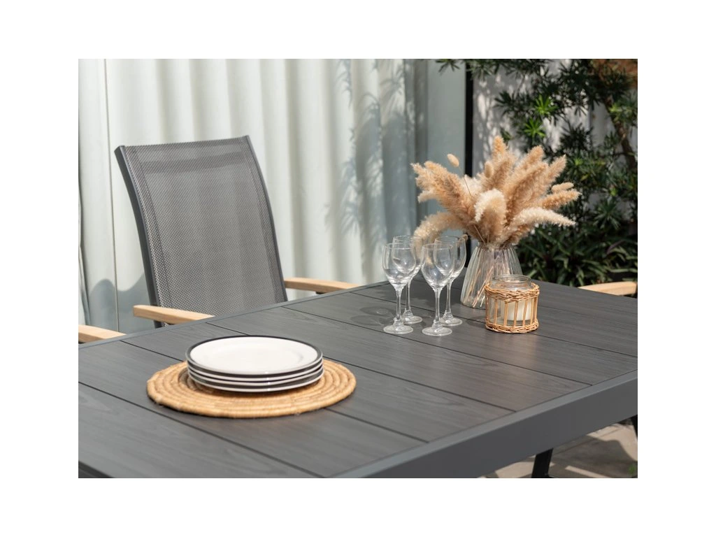 Chaises de jardin pliantes aluminium lot de 2 inclinables ESSENCE