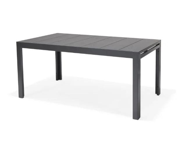 Table de jardin extensible Essence 156–246×95cm aluminium et Duraboard