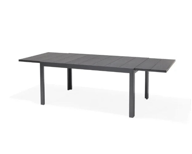 Table de jardin extensible Essence 156–246×95cm aluminium et Duraboard