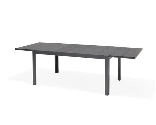 Table de jardin extensible Essence 156–246×95cm aluminium et Duraboard