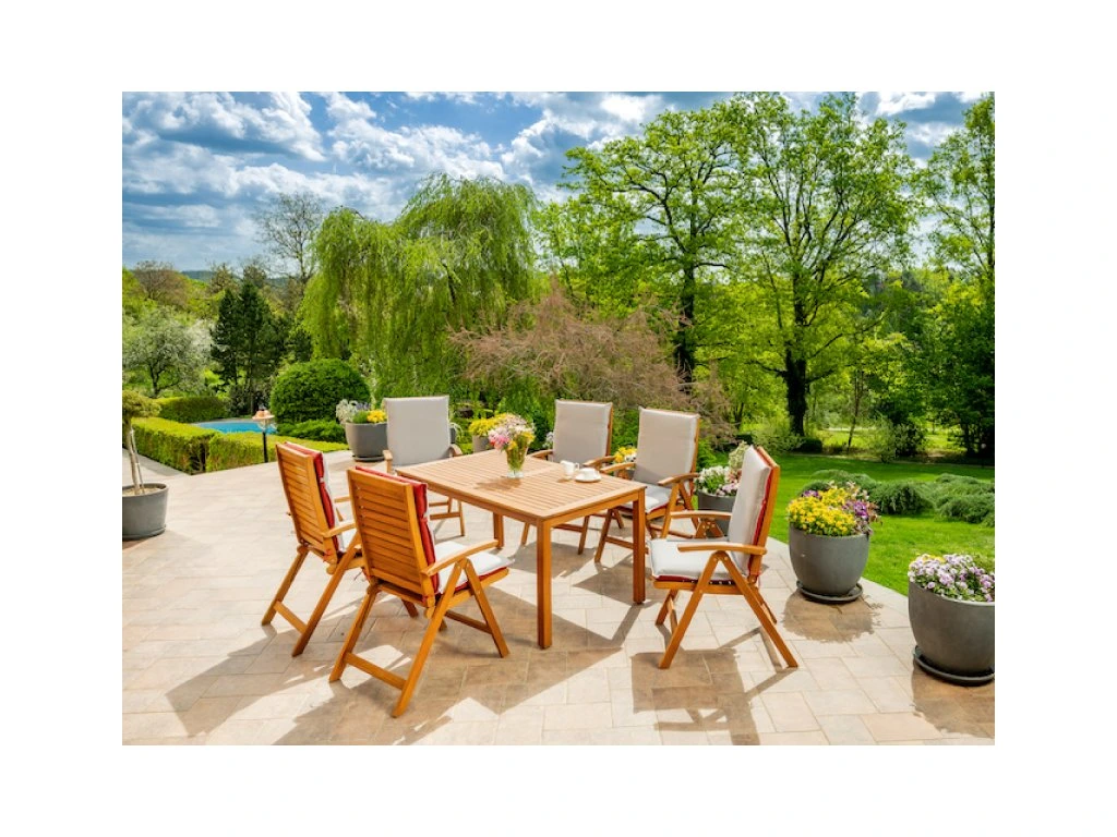Lot 2 chaises jardin pliantes inclinables extérieur 5positions confort