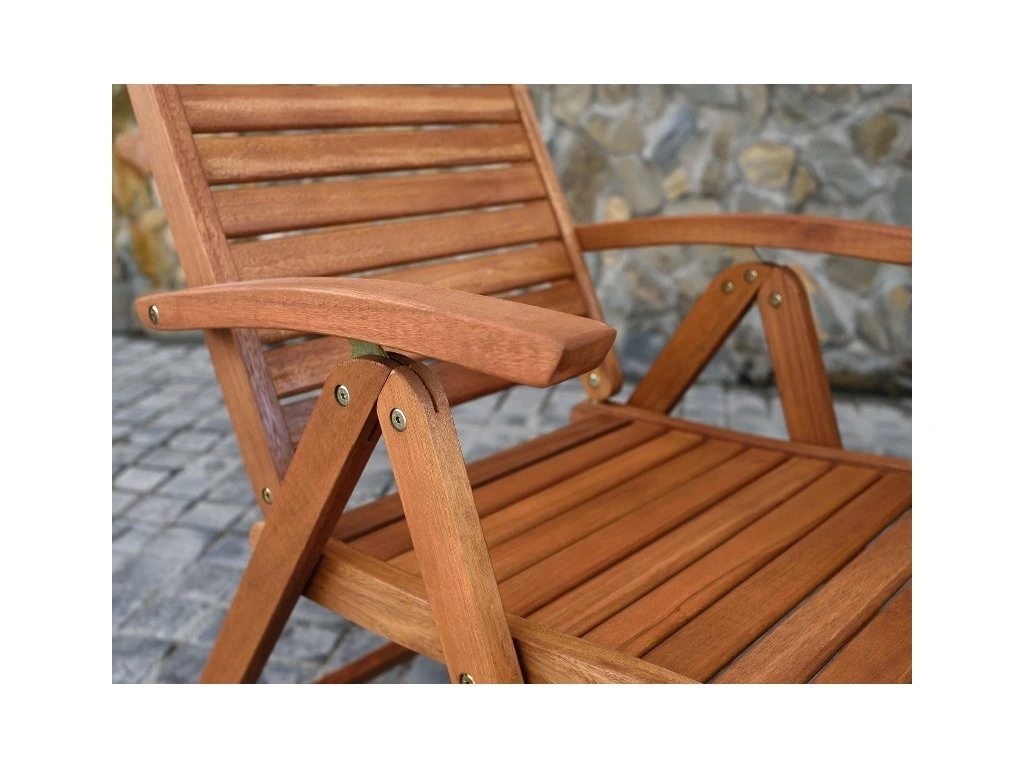 Lot 2 chaises jardin pliantes inclinables extérieur 5positions confort