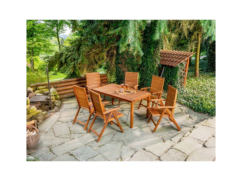 Lot 2 chaises jardin pliantes inclinables extérieur 5positions confort