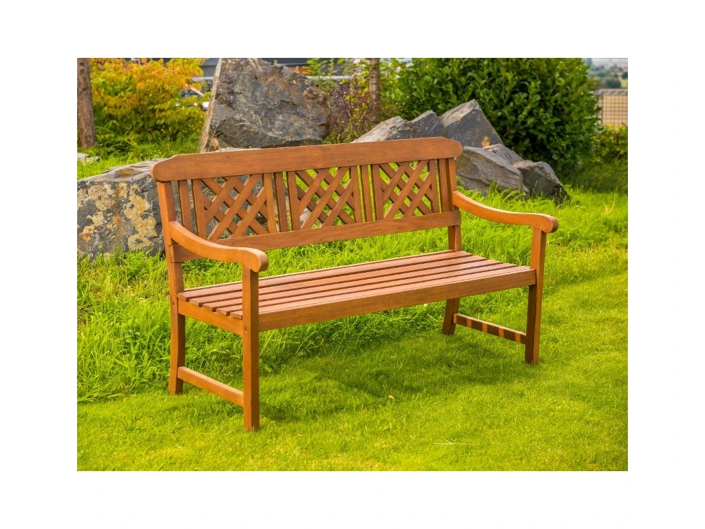 Banc de jardin 3 places Orlando eucalyptus extérieur résistant