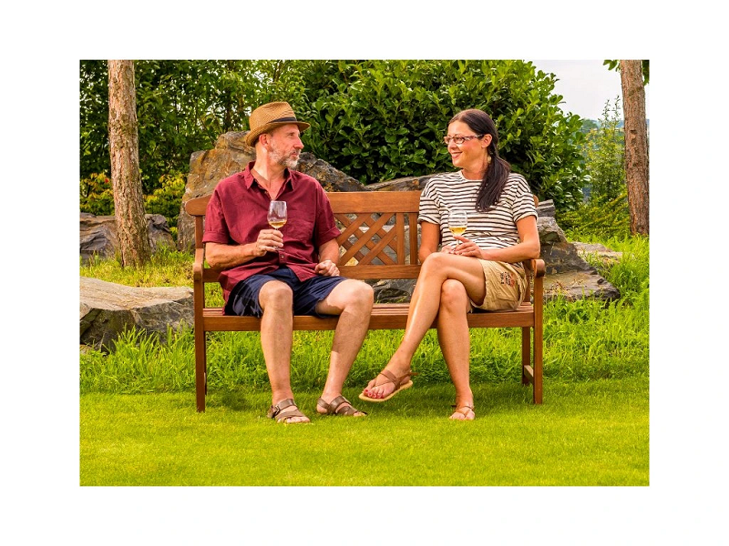 Banc de jardin 3 places Orlando eucalyptus extérieur résistant