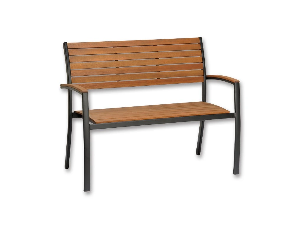 Banc de jardin 2 places avec dossier extérieur en aluminium FLAMINGO