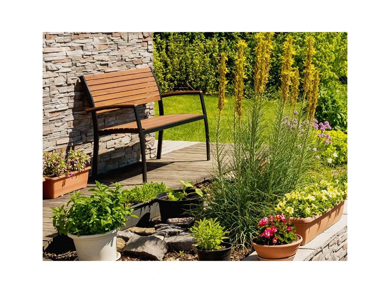 Banc de jardin 2 places avec dossier extérieur en aluminium FLAMINGO
