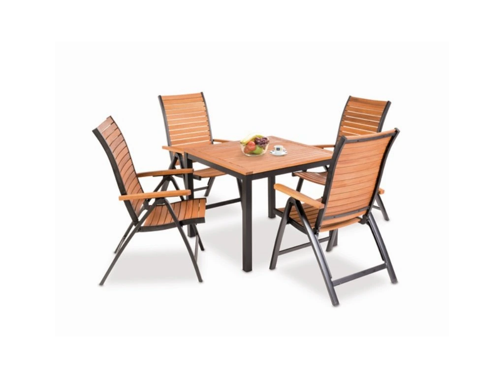 Table de jardin aluminium 89x89 cm résistante extérieur terrasse FLAMINGO