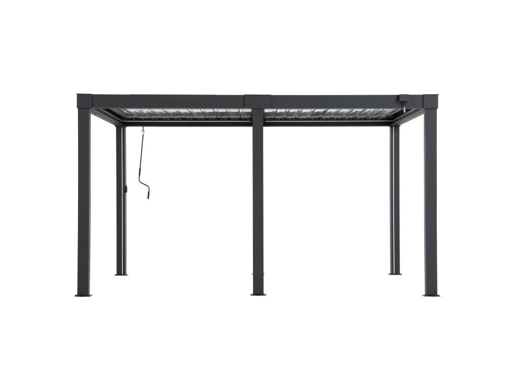 Pergola extérieure Matterhorn 406x306 cm LED toit à lames