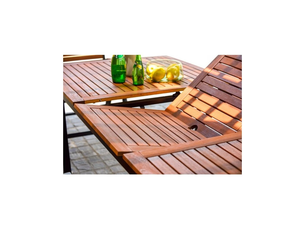Table de jardin rectangulaire pliante 6-8 personnes aluminium