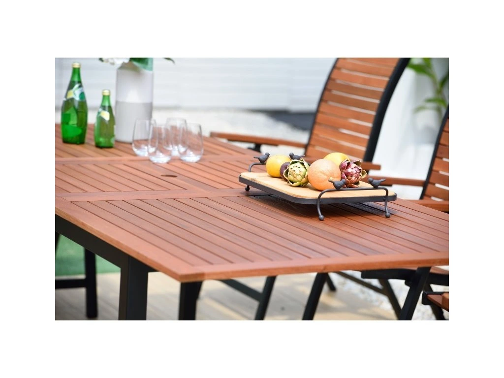Table de jardin rectangulaire pliante 6-8 personnes aluminium