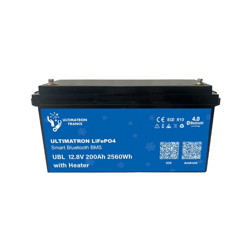 Batterie lithium LiFePO4 200Ah 12V Ultimatron avec chauffage