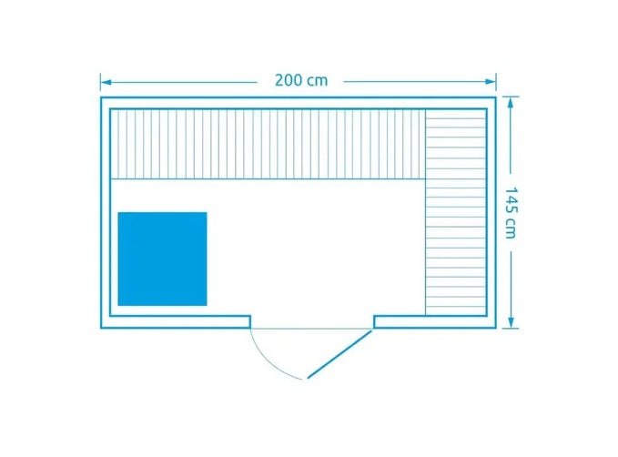 Sauna finlandais KIPPIS XL 3 places avec LED