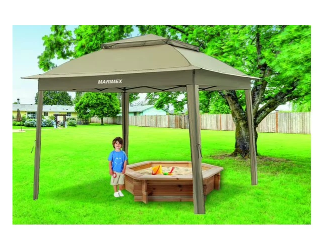 Tonnelle de Jardin 3x3 Beige avec Moustiquaires