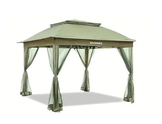 Tonnelle de Jardin 3x3 Beige avec Moustiquaires