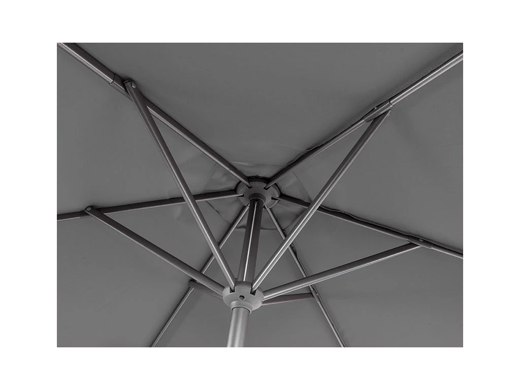 Parasol HAVANA anthracite Ø230 cm avec base granit UV50