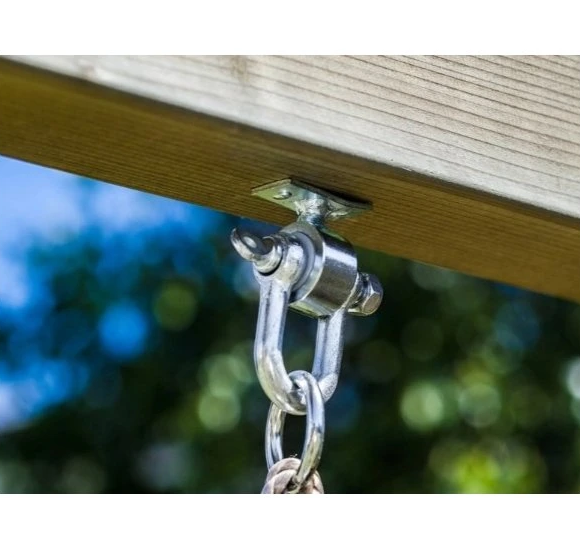 Aire de jeux jardin avec toboggan balançoire enfants extérieur