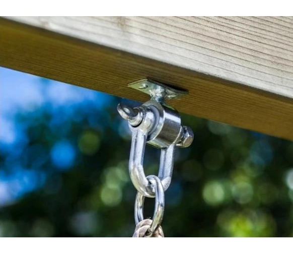 Aire de jeux extérieure enfants toboggan balançoires PLAY 006 jardin