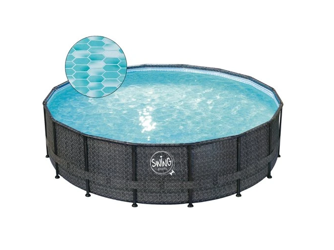 Piscine hors sol 5,49 x 1,32 m kit complet filtre sable échelle