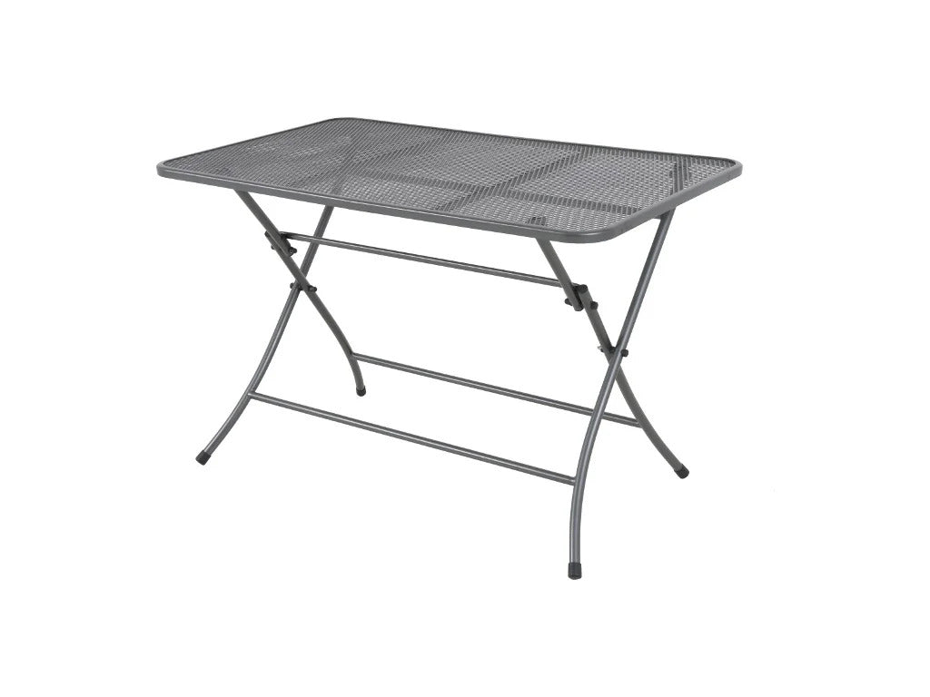 Table de jardin pliante TAVIO 110 x 70 cm Métal gris