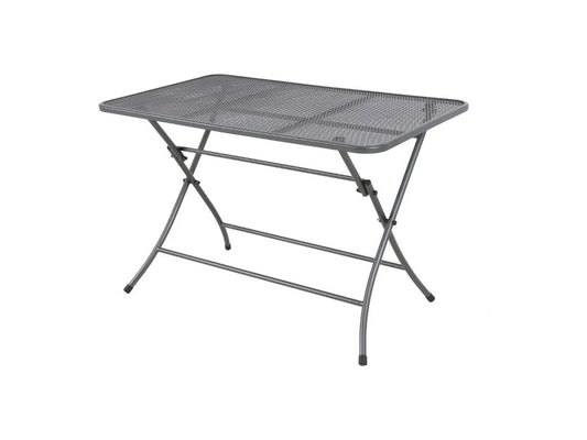 Table de jardin pliante TAVIO 110 x 70 cm Métal gris