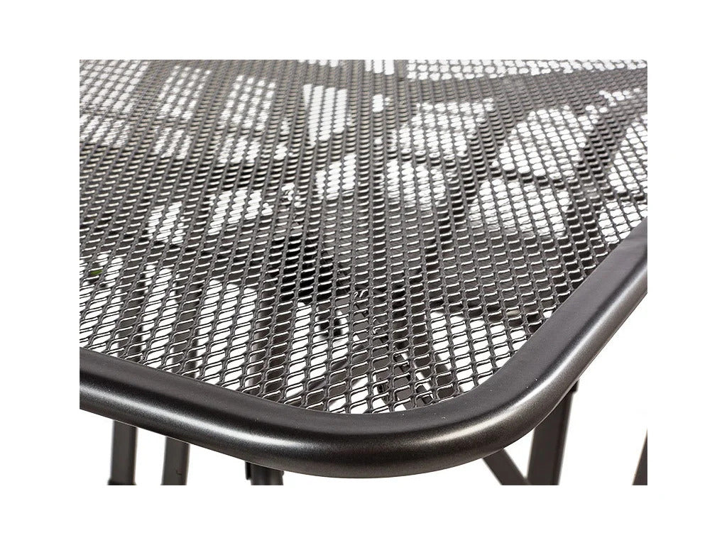 Table de jardin TAVIO en métal gris 160 x 90 x 74 cm