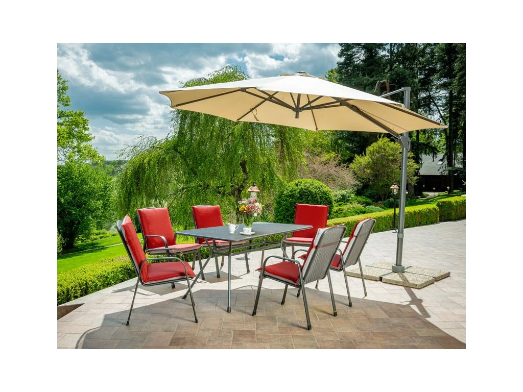 Parasol jardin 3m aluminium SANTORINI UV50