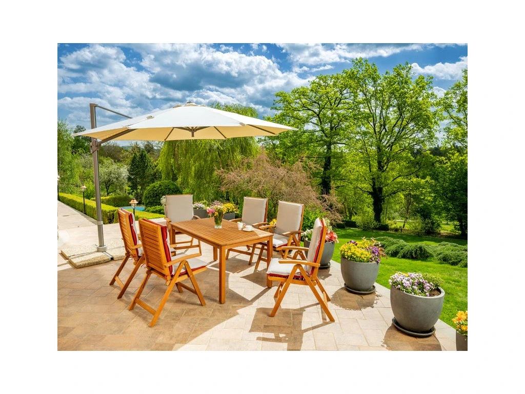 Parasol jardin 3m aluminium SANTORINI UV50