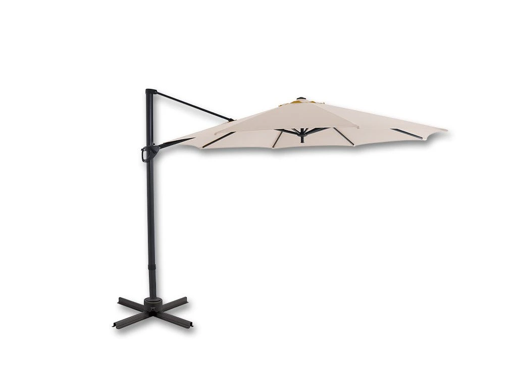 Parasol déporté 3,5 m aluminium rotation 360° UV50+