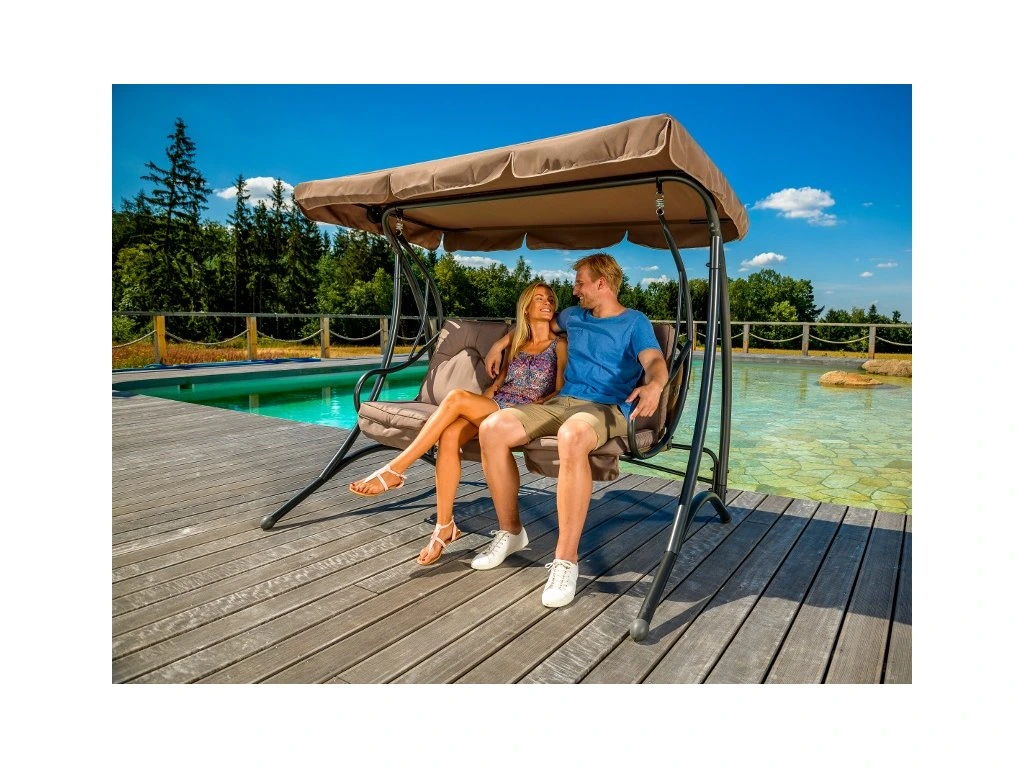 Balancelle de Jardin 3 Places avec Toit RIO  (190x139x163cm)