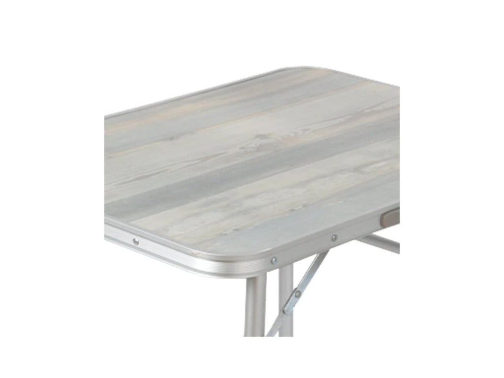 Table pliante camping réglable aluminium MDF 75x55 cm