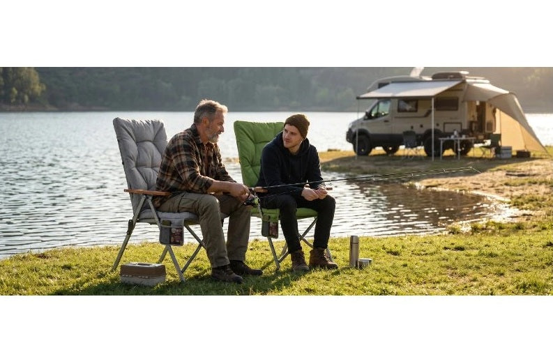 Chaise pliante camping inclinable rembourrée 4 positions