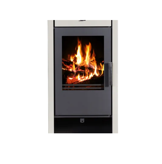 Poêle à bois VICTORIA Vanessa Lux ivoire 9 kW – Classe A+