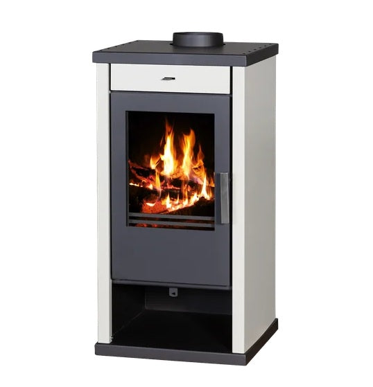 Poêle à bois VICTORIA Vanessa Lux ivoire 9 kW – Classe A+