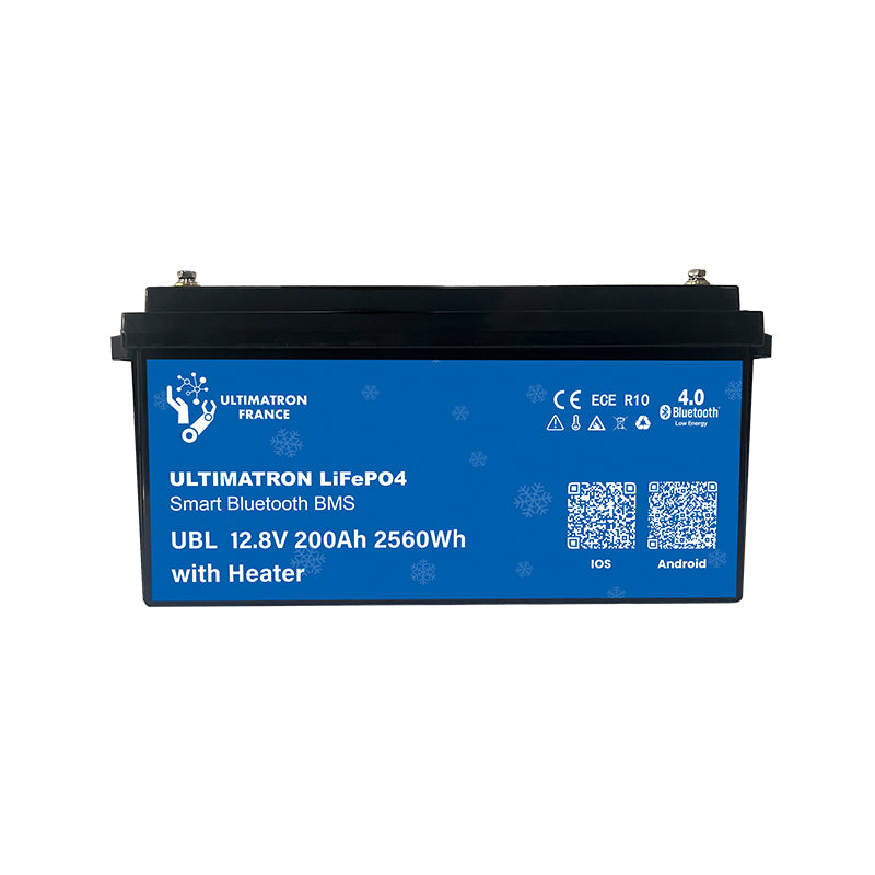 Batterie lithium LiFePO4 200Ah 12V Ultimatron avec chauffage