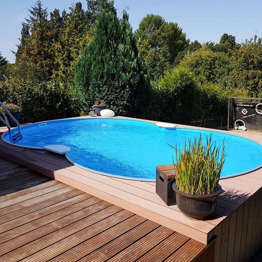 Piscine acier 4,70x3,00 m filtre à sable kit complet