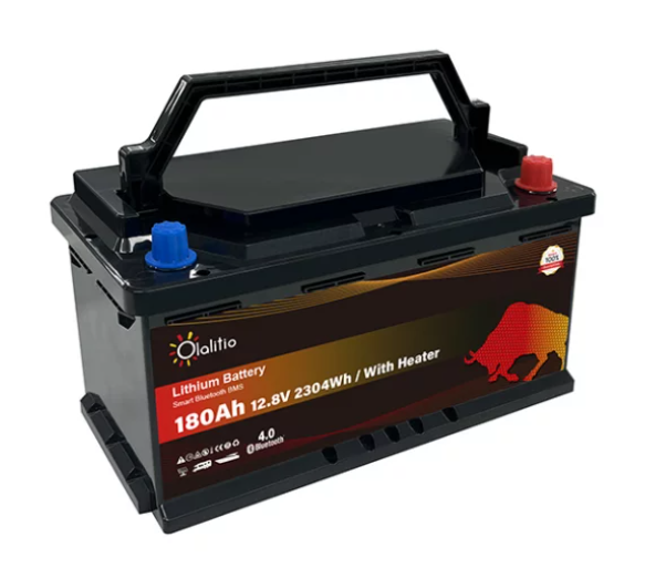 Batterie au lithium LiFePO4 12 V 180 Ah avec BMS et Bluetooth