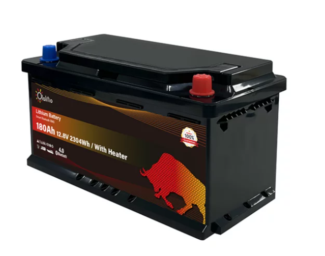 Batterie au lithium LiFePO4 12 V 180 Ah avec BMS et Bluetooth