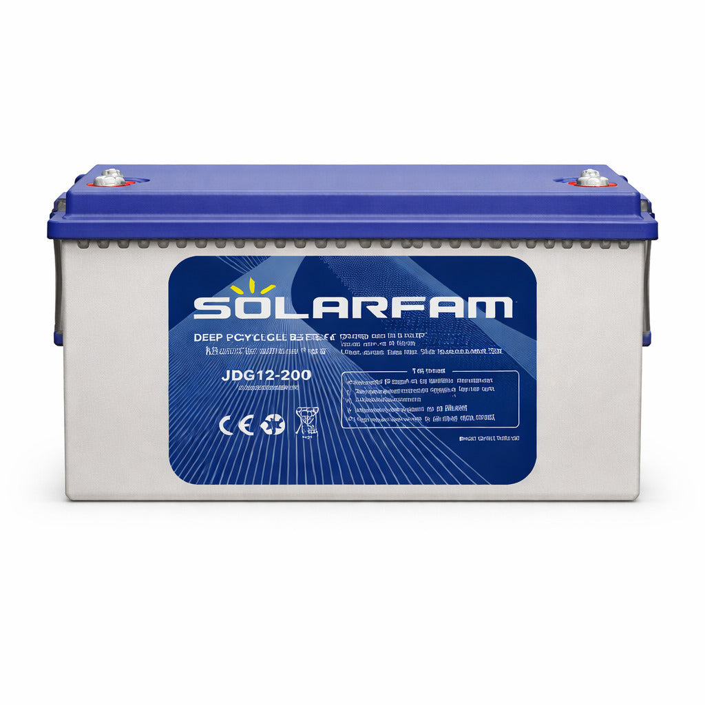 Batterie solaire GEL 12V 200Ah SolarFam JDG12-200 cycle profond