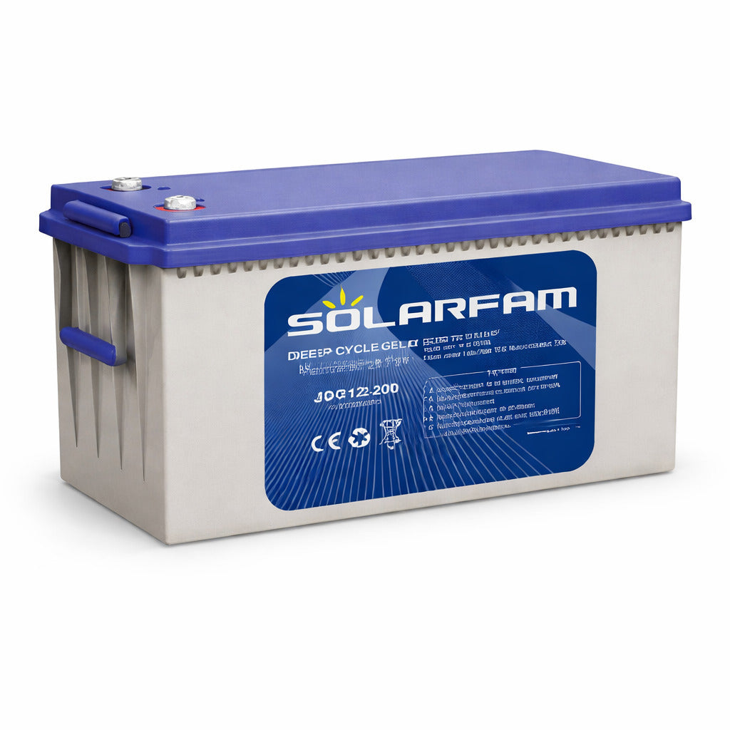 Batterie solaire GEL 12V 200Ah SolarFam JDG12-200 cycle profond