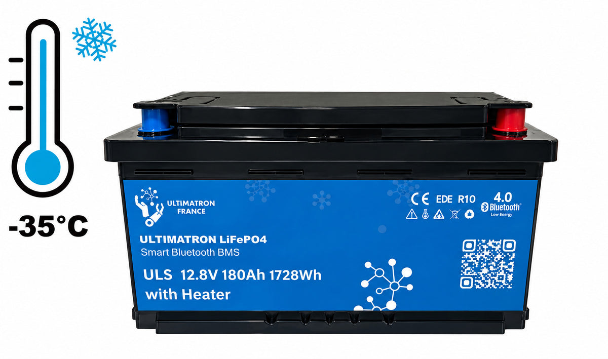 Batterie lithium Ultimatron 180Ah LiFePO4 Bluetooth chauffante