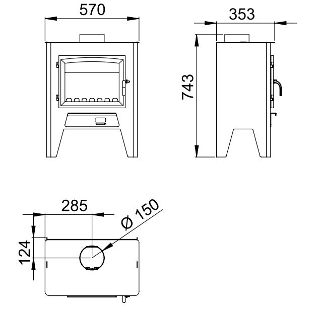 Poêle à Bois 9,2 kW Greenheiss GH EST 200 A+ 82 %