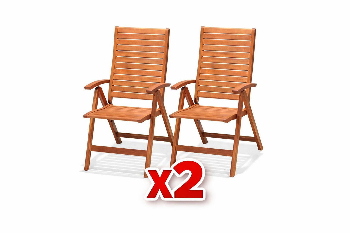 Lot 2 chaises jardin pliantes inclinables extérieur 5positions confort