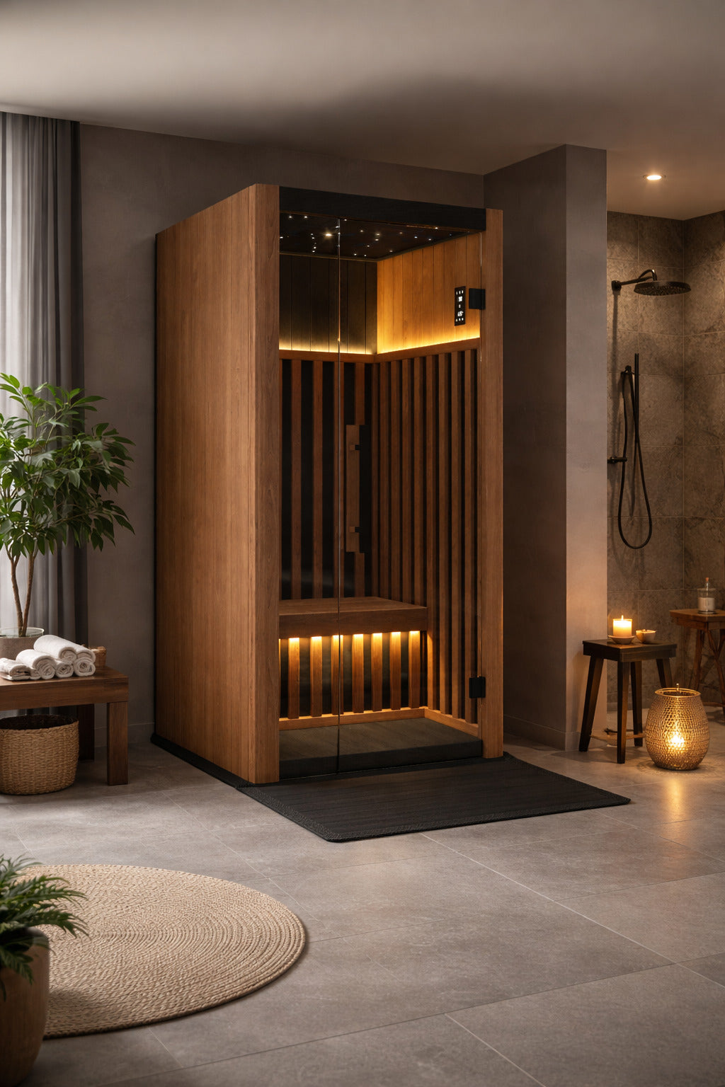 Sauna infrarouge intérieur 2 places OKA Aura 1 WiFi 1650W
